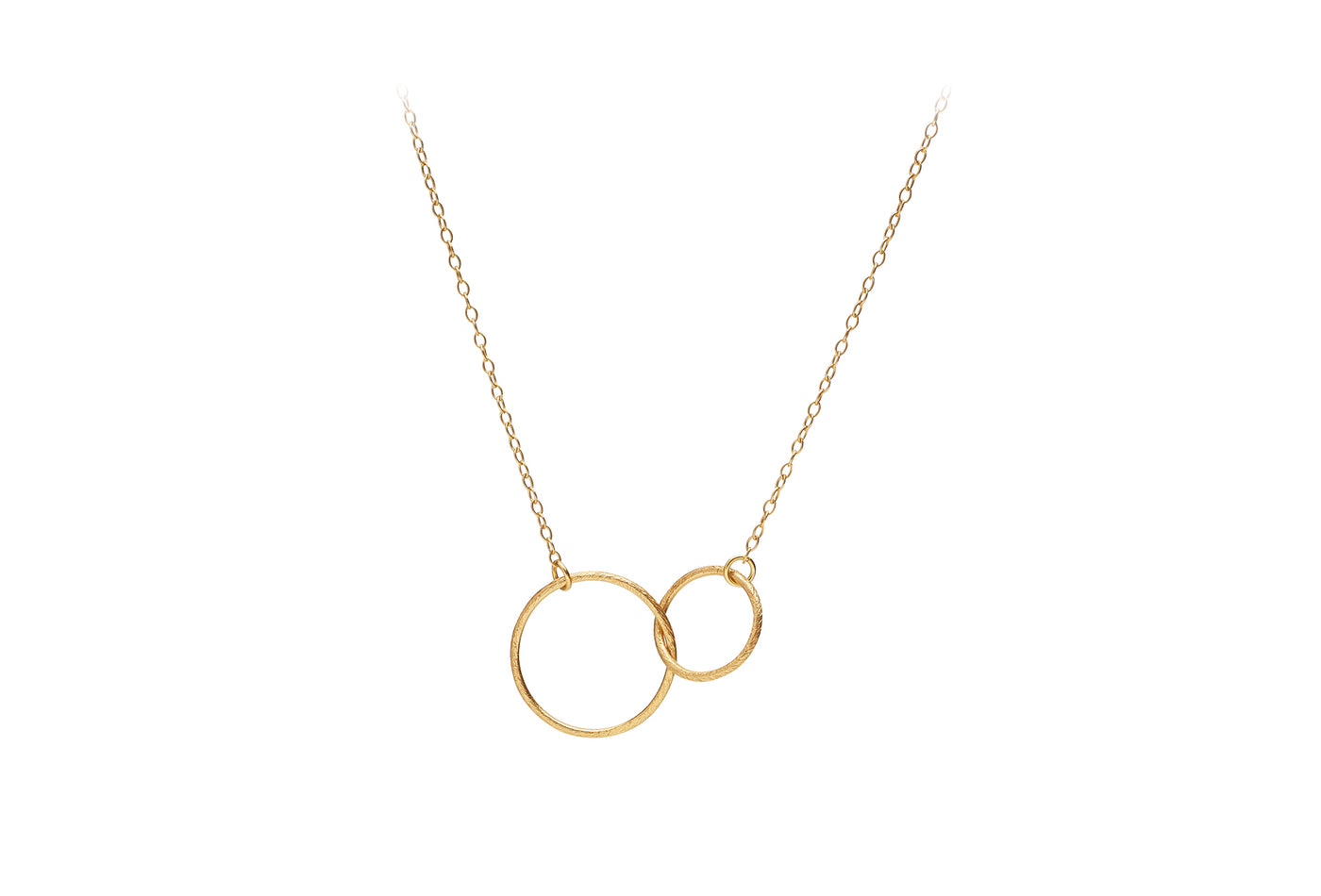 Gold Double Hoop Necklace