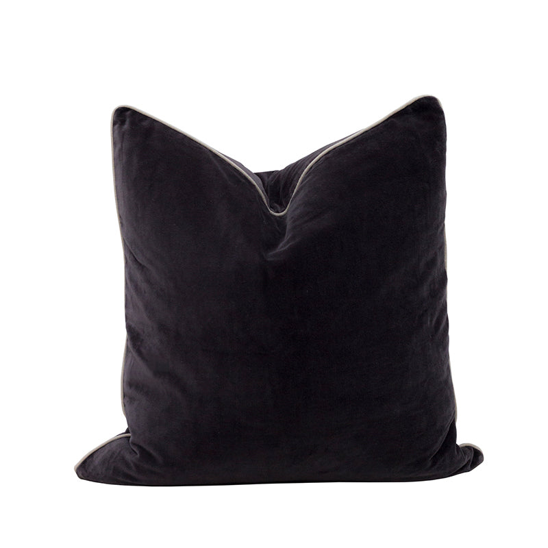 Slate Grey Velvet Cushion