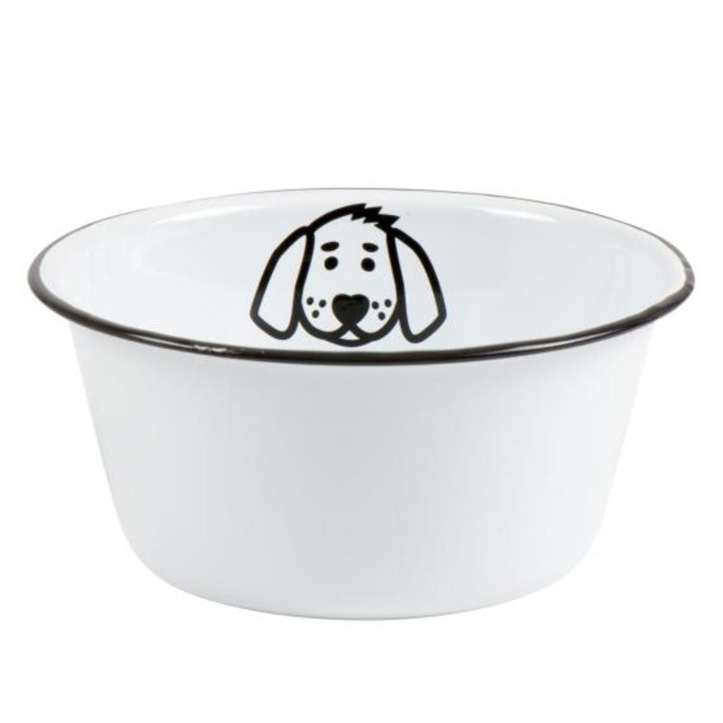 Large Enamel Dog Bowl