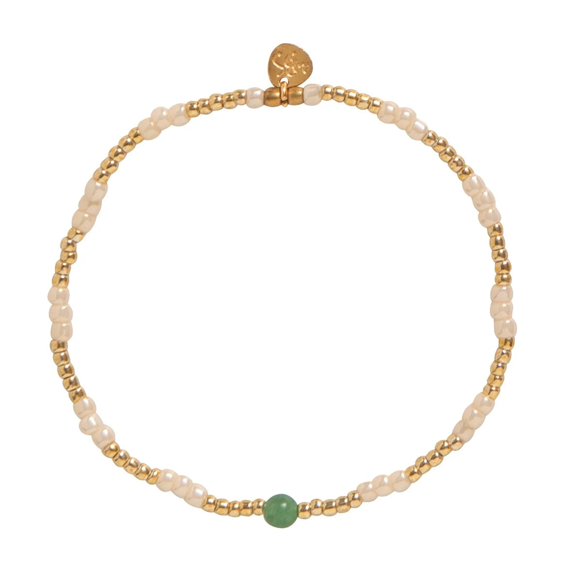 Splash Aventurine Gold Bracelet