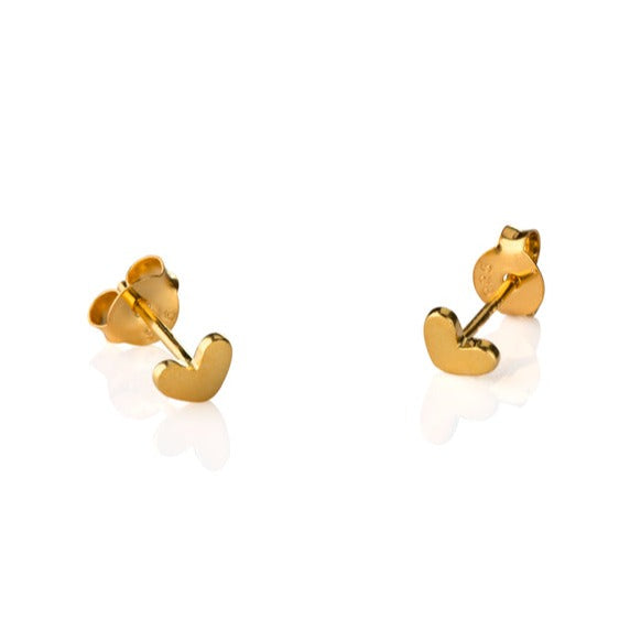 Gold Tiny Heart stud earrings